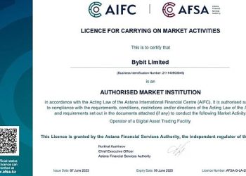 Bybit’e Astana Finansal Hizmet Otoritesi AFSA’dan tarafından Kazakistan’da Yetkili Piyasa Kurumu olarak Dijital Varlık Ticareti Tesisi İşletme ve Nezaret Sağlama lisansı