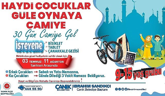 Canik’te Mescide Giden Çocuklar Birbirinden Hoş Armağanların Sahibi Olacak