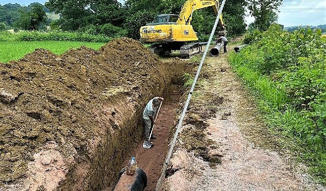 İsu toramanlar Gölet’inde yeni sulama çizgisi yapıyor