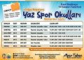 Yaz Spor Okulları Kayıtları Başlıyor
