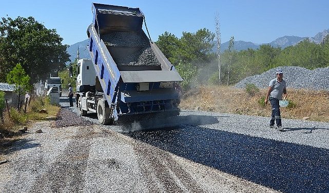 Alanya Beldibi yolunda asfalt çalışmaları başladı