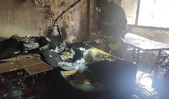 Aydın büyükşehir belediyesi itfaiyesi faciayı önledi