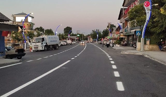 Büyükşehir, Başiskele Kullar Karamürsel Caddesinde yol çizgileri de çekildi
