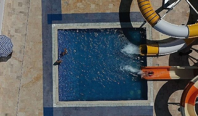 Çift kaydıraklı Aquapark hizmete girdi