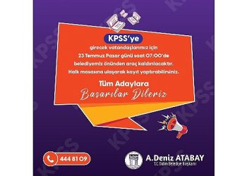 Didim Belediyesi’nden KPSS’ye girecekler için fiyatsız otobüs