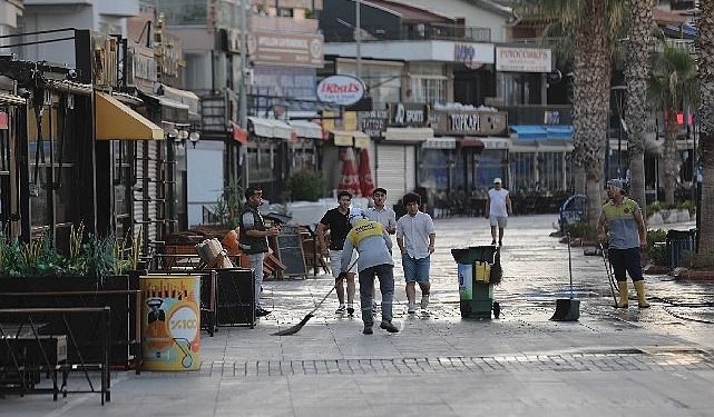 Didim’de paklık gruplarından sabah mesaisi