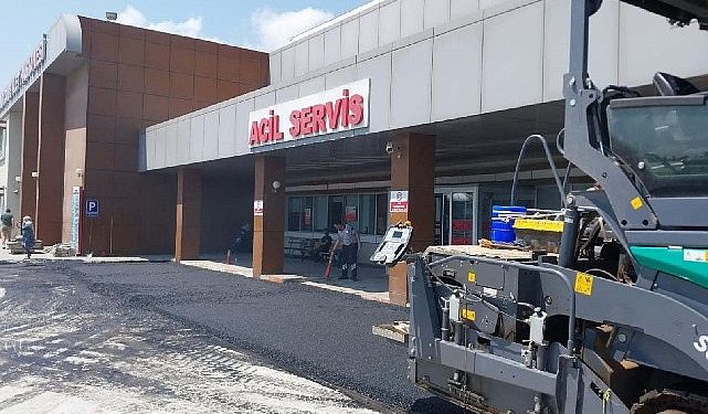 Kandıra Devlet Hastanesi acil girişi ve çıkışı asfaltlandı