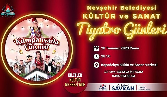 “Kumpanyada Curcuna” isimli tiyatro oyunu için biletler Kültür Merkezi’nde