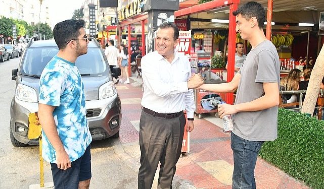 Lider Özyiğit, Kushimoto Sokağı esnafını ziyaret etti