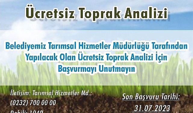 Menderes’te Fiyatsız Toprak Tahlili