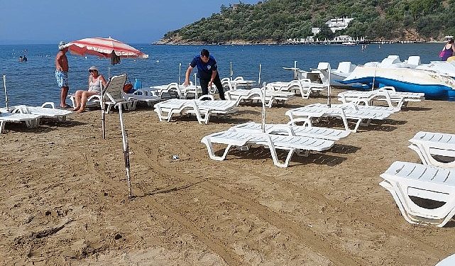 Menderes’te Zabıtadan Kıyı Kontrolü