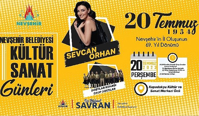 Nevşehir’in Vilayet oluşunun 69. yıl dönümü kutlanacak