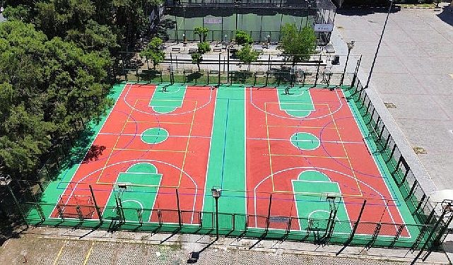 Spor alanlarına renk geldi