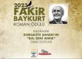 Yoksul Baykurt Roman Ödülü’nün 2023 Yılı Kazananı Belirli Oldu