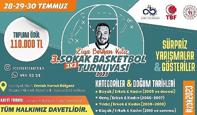 Ziya Berhan Kılıç Sokak Basketbol Turnuvası Kayıtları Başladı