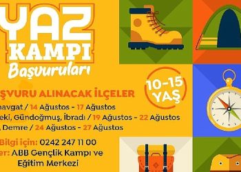 Antalya Büyükşehir’den Yaz ve Çadır Kampı