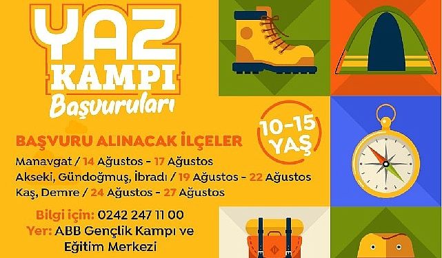 Antalya Büyükşehir’den Yaz ve Çadır Kampı