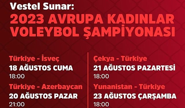 Avrupa Bayanlar Voleybol Şampiyonası Heyecanı Vestel Amfi’de Yaşanacak!