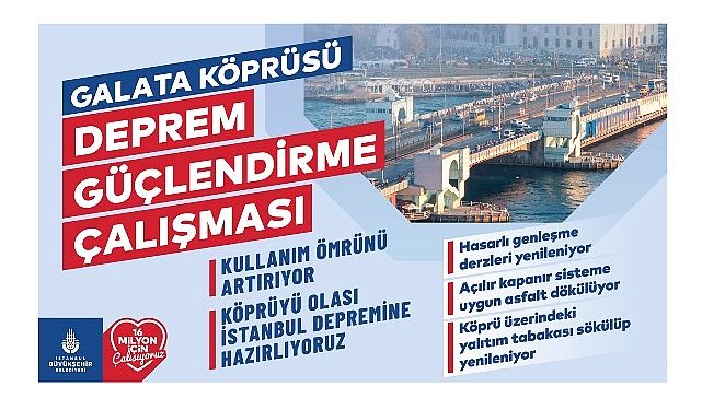 Galata Köprüsü’nde 29 Yıl Sonra Yenileme Çalışması