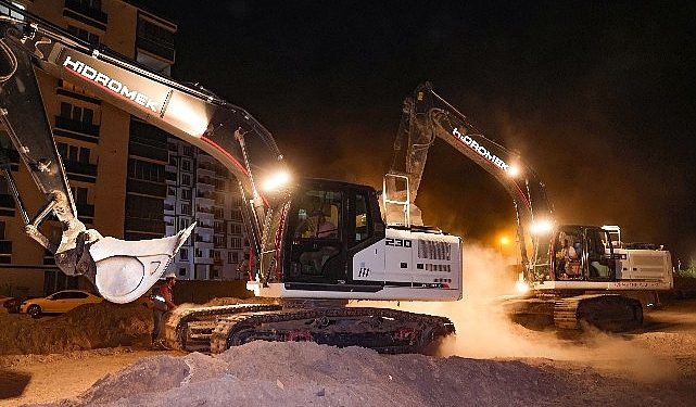 İçme Suyu Ana İsale Çizgisi Yenileme Çalışmaları sabaha kadar sürdü