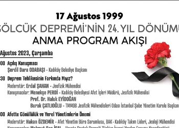 Kadıköy Belediyesi, Gölcük Depremi’nin 24. Yıl Dönümünde Anma Programı Düzenliyor