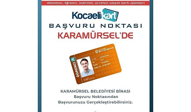 Karamürsel Seyahat Kartları Ofisi hizmete başlıyor