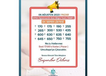 Kocaeli Büyükşehir’den KPSS için 16 hatta ek sefer