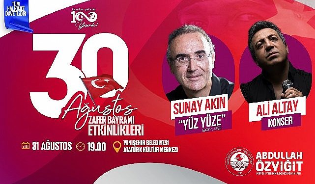 Yenişehir Belediyesi, Sunay Akın ve Ali Altay’ı Mersinlilerle buluşturuyor