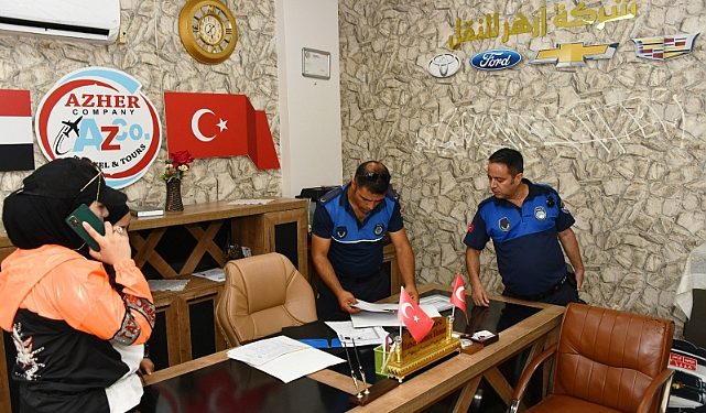 Yenişehir Belediyesinden yabancı tabela kontrolü