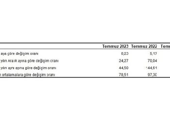 Yurt İçi Üretici Fiyat Endeksi (Yİ-ÜFE) yıllık yüzde 44,50, aylık yüzde 8,23 arttı