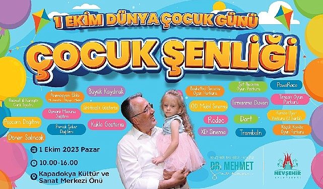 1 Ekim Dünya Çocuk Günü’nde çocuklar doyasıya eğlenecek