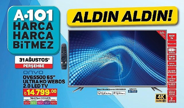 A101’de Birbirinden Çeşitli Teknolojik Eserler 31 Ağustos Günü Satışta