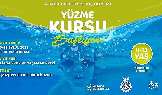 Aliağa Spor ve Ömür Merkezi’nde Yüzme Kursları Başlıyor