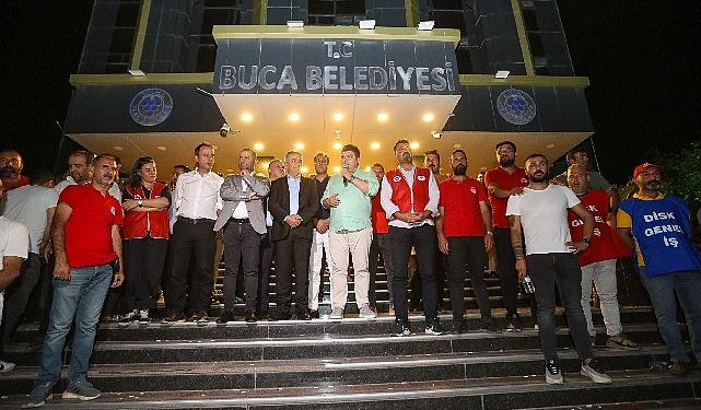 Buca Belediyesi personellerinin yüzü güldü