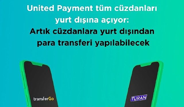 Cüzdan Hesaplarına Memleketler arası Para Transferi Birinci Kere United Payment’ta