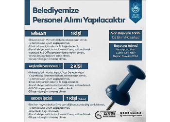 İnegöl Belediyesi Mimar, Ofis İşçisi Ve Vücut Çalışanı Alacak