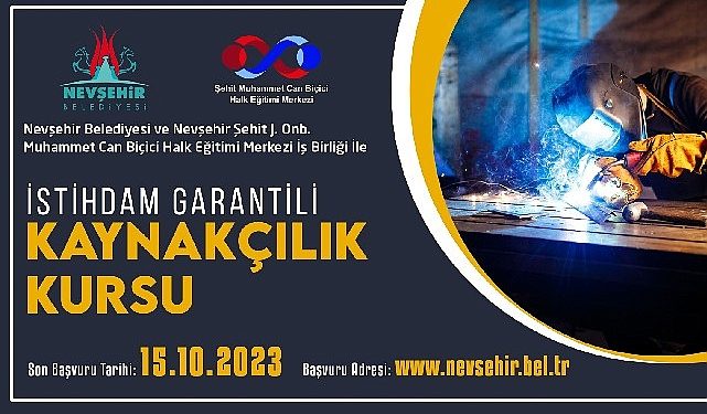 İstihdam garantili kaynakçılık kursu için müracaatlar başladı