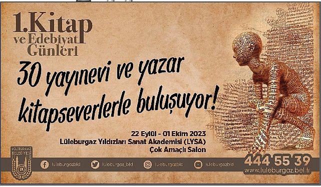 Lüleburgaz’da 1.Kitap ve Edebiyat Günleri Başlıyor