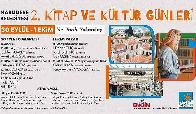 Narlıdere 2.Kitap ve Kültür Günleri için Geri Sayım