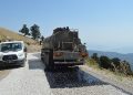 Söbüce yaylası küme yolunda asfalt çalışması