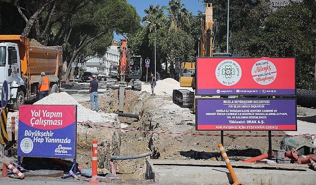 Yatağan Atatürk Caddesinde Altyapı Çalışması Başladı