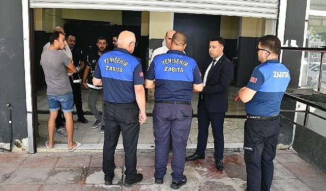 Yenişehir Belediyesi zabıtası bir iş yerinde 28 kaçak göçmen tespit etti