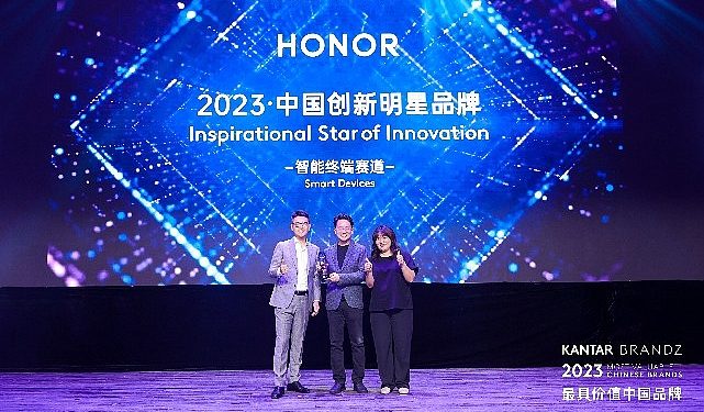 HONOR Kantar BrandZ İlham Veren İnovasyon Yıldızı Mükafatını Kazandı, BrandGrow Çin’in En Uygun 100 Yükselen Markası Ortasına Girdi
