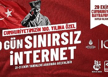 İBB’den 100. yıla özel sınırsız internet
