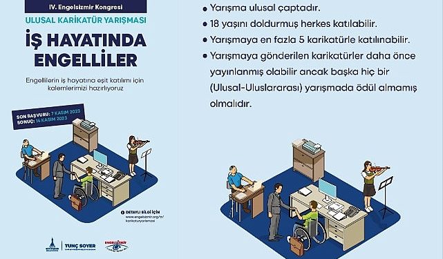 İş Hayatında Engelliler ulusal karikatür yarışı müracaatları başladı