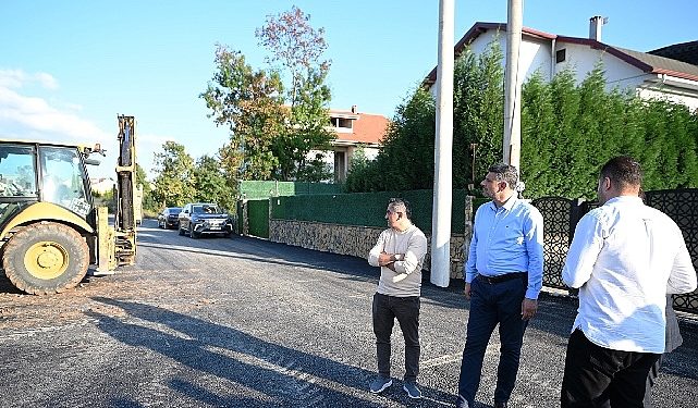 Kartepe’de Beş Caddeye 3250 Ton Asfalt Serildi