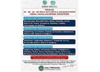 Malkara’mızın kırsal mahallelerinde toplu taşıma periyodu başlıyor