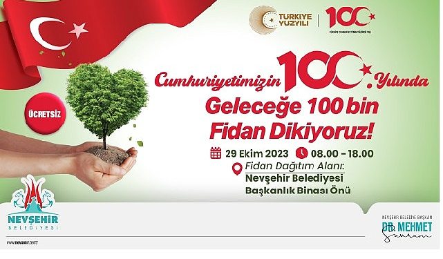 Nevşehir belediyesi vatandaşlara fiyatsız olarak 100 bin fidan dağıtacak