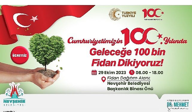Nevşehir belediyesi yarın 100 bin fidan dağıtacak