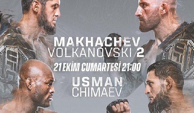 UFC’de “Yılın Dövüş Gecesi” Türkiye’de Yalnızca S Sport Plus’ta